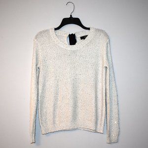 **ANA - Sparkling Snow White Knit w/ Bow Closure